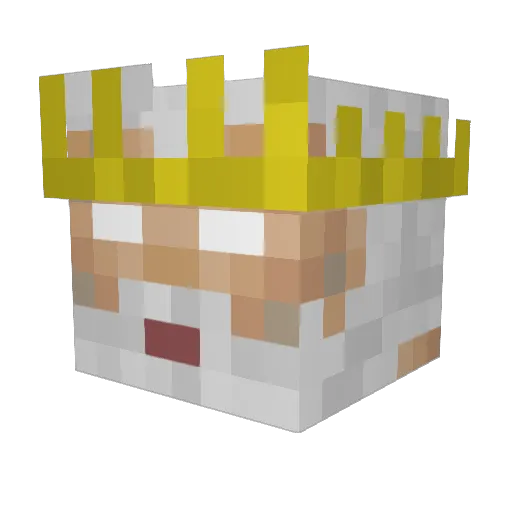 Rub44ll Minecraft avatar head, 3D render