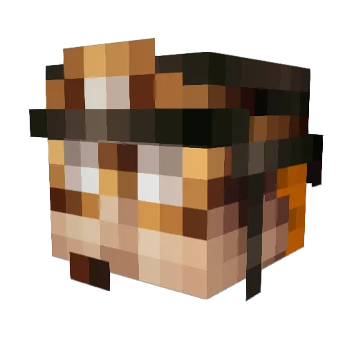 RubRub Minecraft avatar head, 3D render