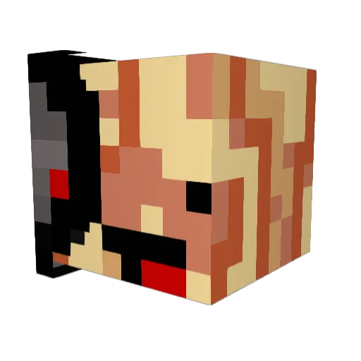Rubadubchub Minecraft avatar head, 3D render