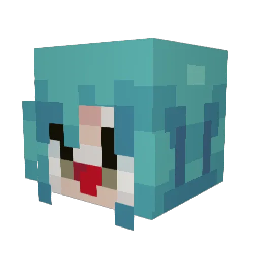 Rubbadubdubs Minecraft avatar head, 3D render