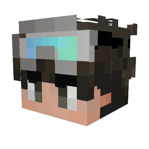 RubbeKid Minecraft avatar head, 3D render