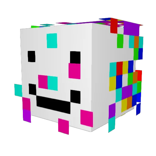 Rubbeldrache Minecraft avatar head, 3D render