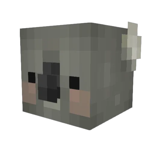 Rubbellos Minecraft avatar head, 3D render
