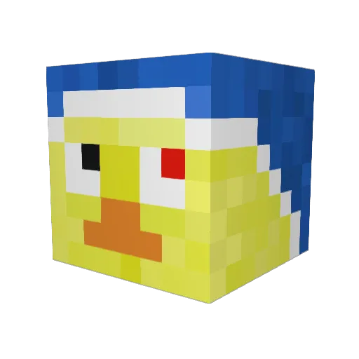 RubberDuckGaming Minecraft avatar head, 3D render