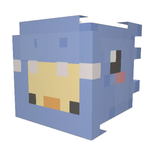 RubberDucklin Minecraft avatar head, 3D render