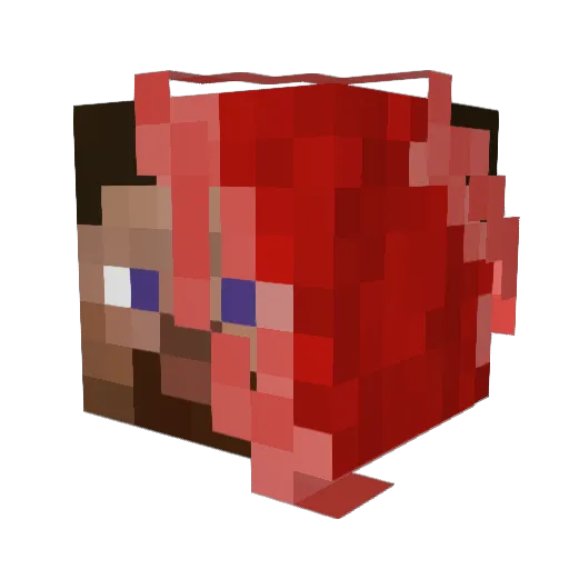 Rubberz_ Minecraft avatar head, 3D render