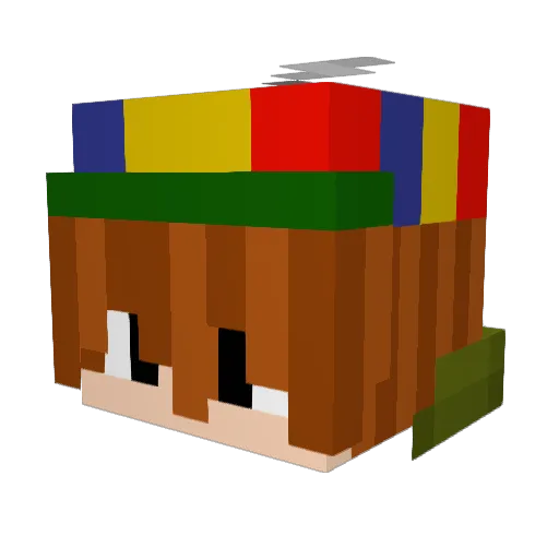 Rubbl_ Minecraft avatar head, 3D render
