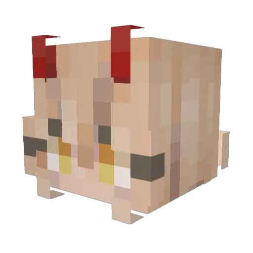 Rubbydn Minecraft avatar head, 3D render