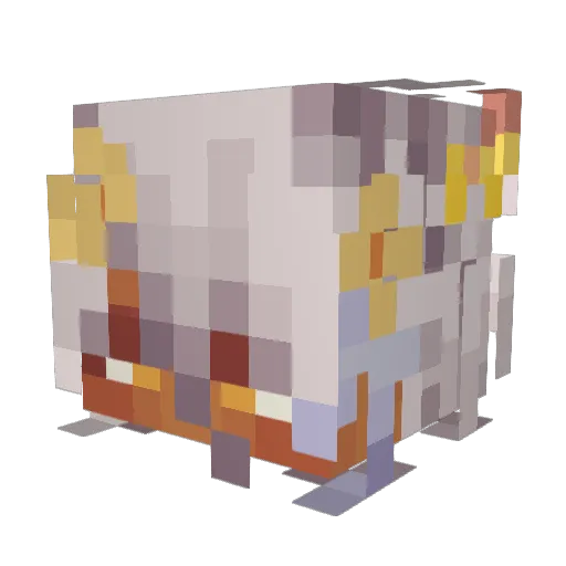 Rubdud Minecraft avatar head, 3D render