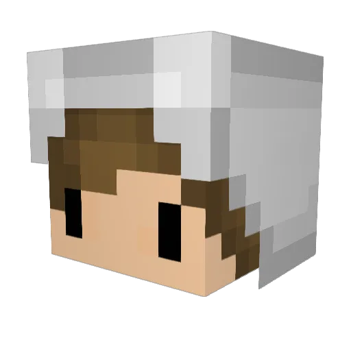 Rubeia Minecraft avatar head, 3D render
