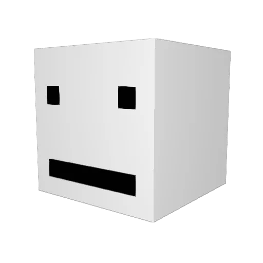 Rubel777 Minecraft avatar head, 3D render