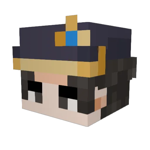 RubenDW77 Minecraft avatar head, 3D render
