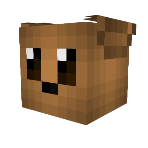 RubenDoodle Minecraft avatar head, 3D render