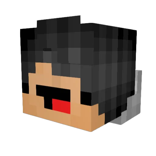 RubenDume Minecraft avatar head, 3D render