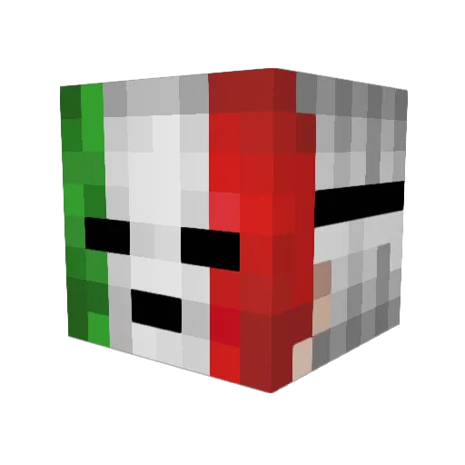 RubenMX Minecraft avatar head, 3D render