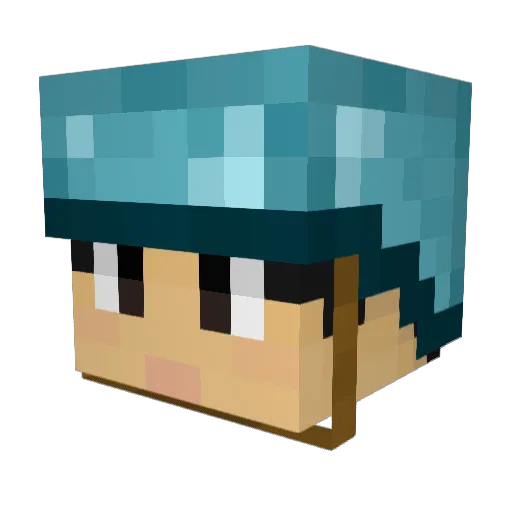 RubenNek Minecraft avatar head, 3D render
