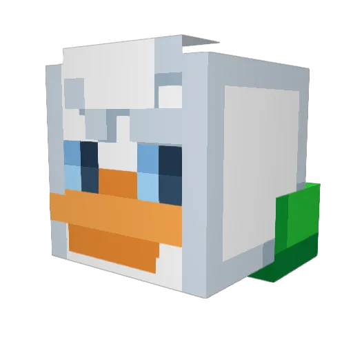 RubenSequi Minecraft avatar head, 3D render