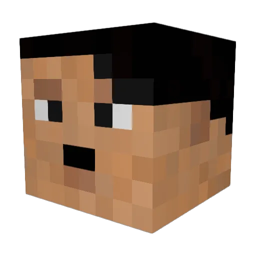 Rubenbras91 Minecraft avatar head, 3D render
