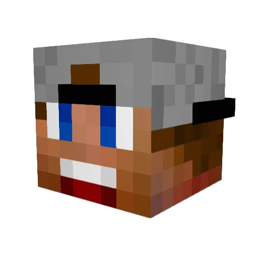 Rubenp100 Minecraft avatar head, 3D render