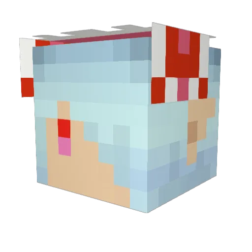 Ruber0022 Minecraft avatar head, 3D render