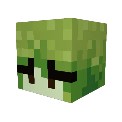 Rubeyus Minecraft avatar head, 3D render