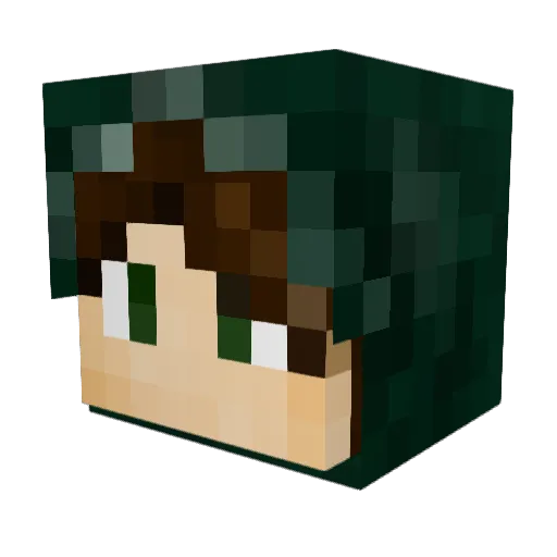 RubiCube Minecraft avatar head, 3D render