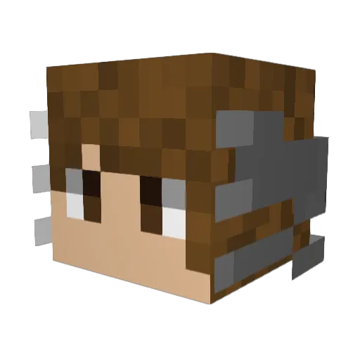 Rubi_R Minecraft avatar head, 3D render
