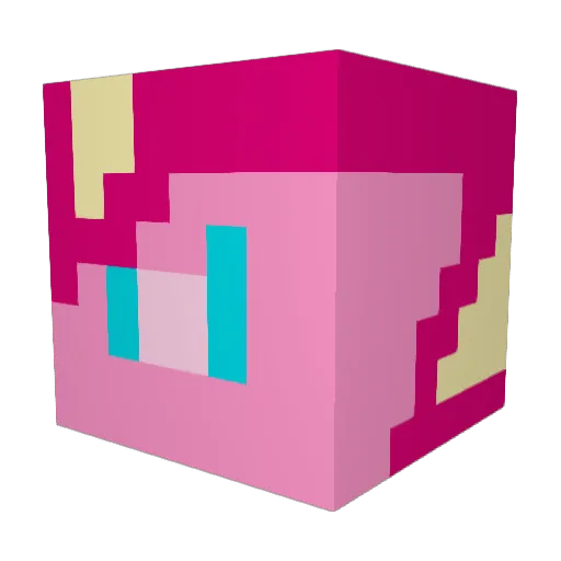 RubianaRosevine Minecraft avatar head, 3D render