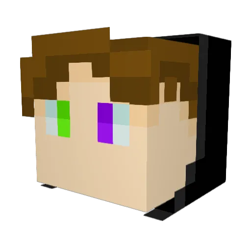Rubick99 Minecraft avatar head, 3D render