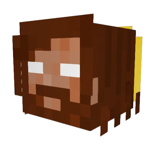 Rubiclunk Minecraft avatar head, 3D render