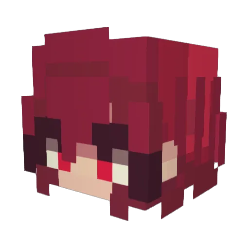 Rubidium16 Minecraft avatar head, 3D render