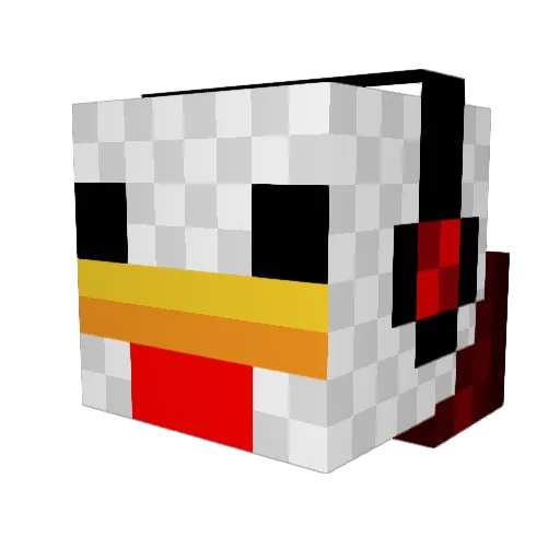 RubieTubie Minecraft avatar head, 3D render