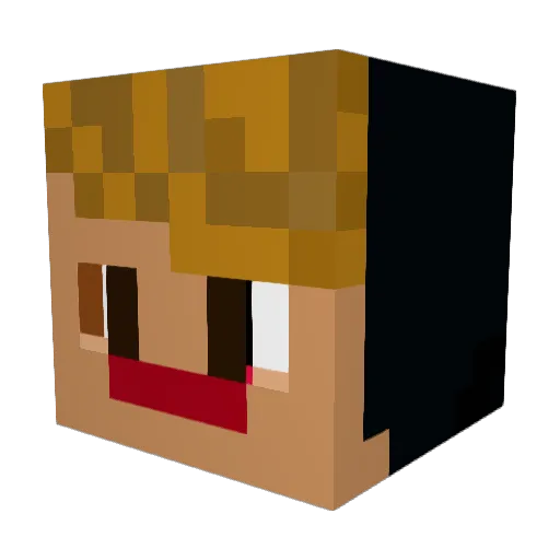 Rubiescubie Minecraft avatar head, 3D render