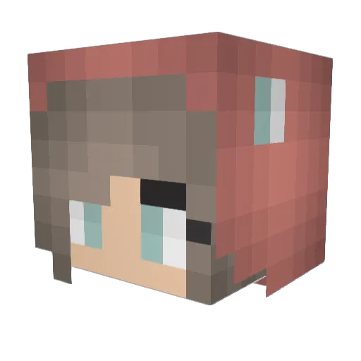 Rubiez Minecraft avatar head, 3D render