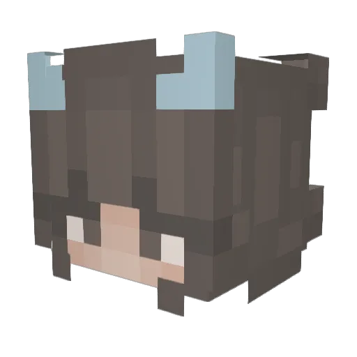 Rubii_J Minecraft avatar head, 3D render