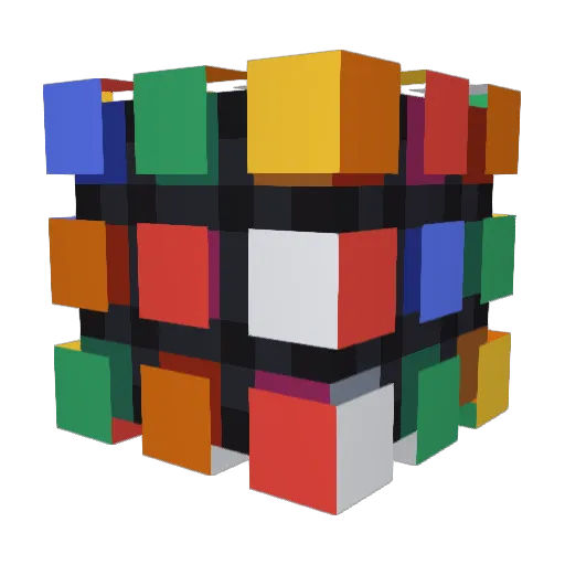 RubikGod Minecraft avatar head, 3D render