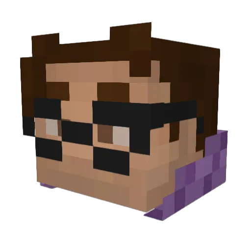 RubikWiREd Minecraft avatar head, 3D render