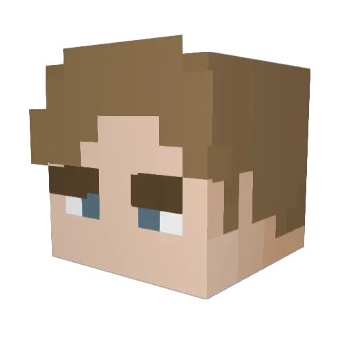 Rubikon07 Minecraft avatar head, 3D render