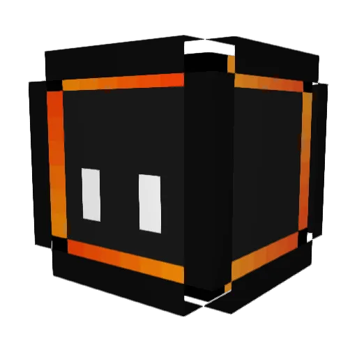 Rubiks_A Minecraft avatar head, 3D render