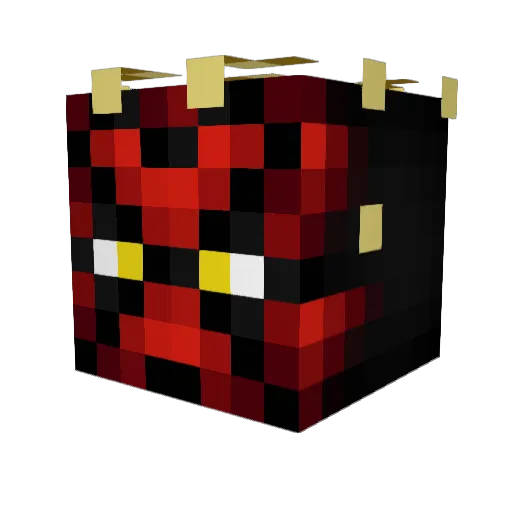 Rubiniuz Minecraft avatar head, 3D render