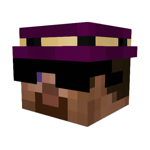 Rubio_P Minecraft avatar head, 3D render