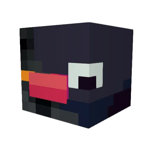 Rubishy Minecraft avatar head, 3D render