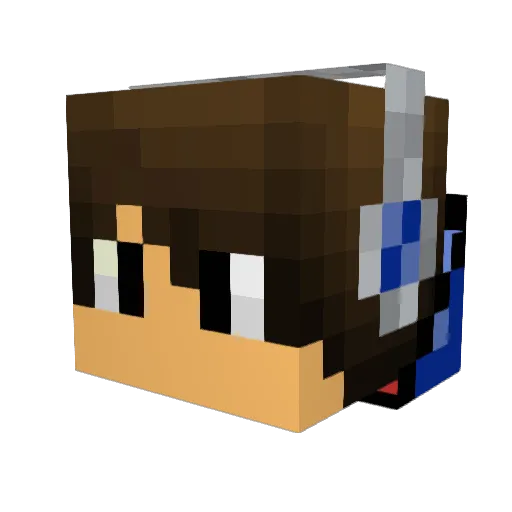 Rubius76 Minecraft avatar head, 3D render