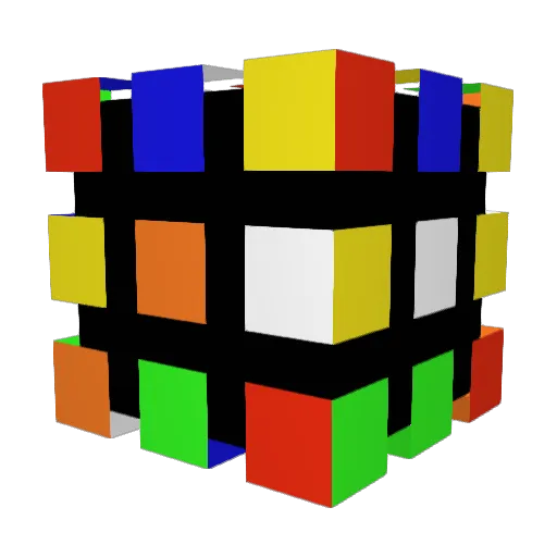 RubixCue Minecraft avatar head, 3D render