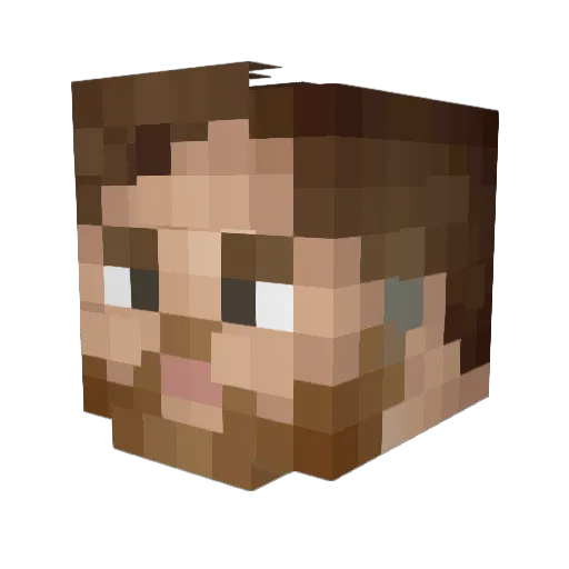 Rubus82 Minecraft avatar head, 3D render