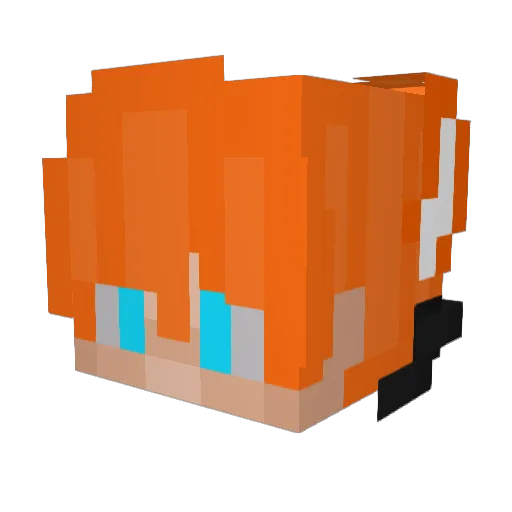 Ruby3511 Minecraft avatar head, 3D render
