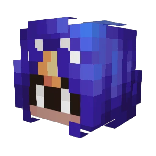 Ruby64UwU Minecraft avatar head, 3D render