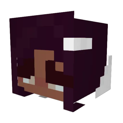 Ruby8489 Minecraft avatar head, 3D render