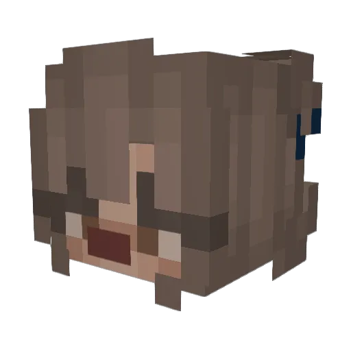 RubyCrystalz Minecraft avatar head, 3D render