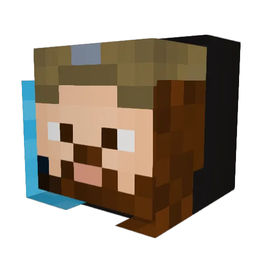 RubyDaCherry10 Minecraft avatar head, 3D render